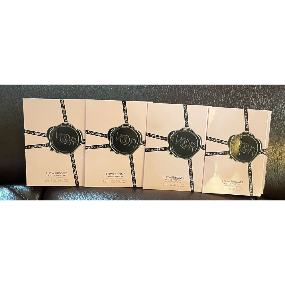 Viktor & Rolf Flowerbomb Eau De Parfum Natural Spray 1.2ml/0.04oz LOT OF 4 VIALS